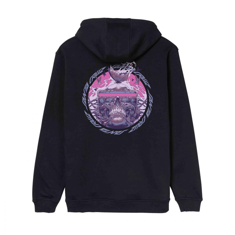 Santa Cruz Skateboards Hooded Sweatshirt Wooten Cyber Black