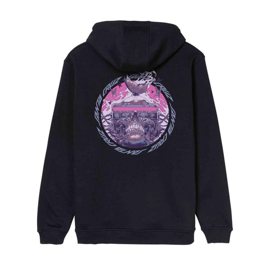 Santa Cruz Skateboards Hooded Sweatshirt Wooten Cyber Black