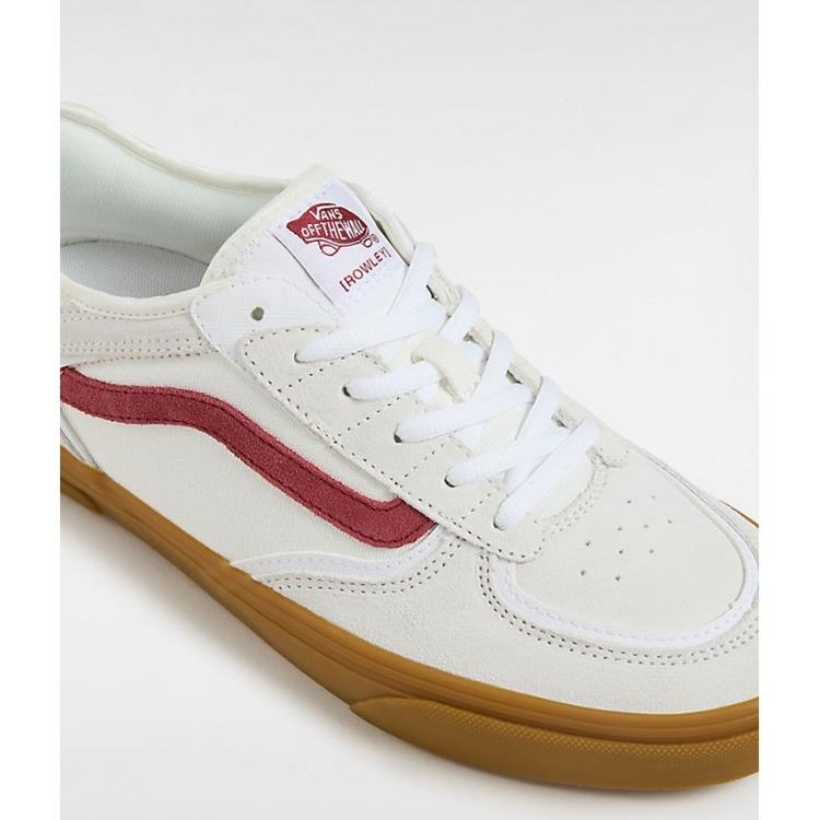 Vans Skate Rowley White Red Gum Skate Shoes