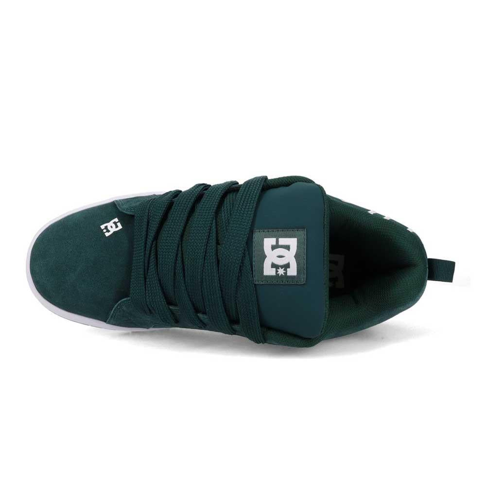 DC Shoe Co Court Graffik Skate Shoes Dark Green White