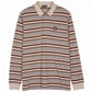 Santa Cruz Cera Long Sleeved Polo Shirt Stone Grey Coffee