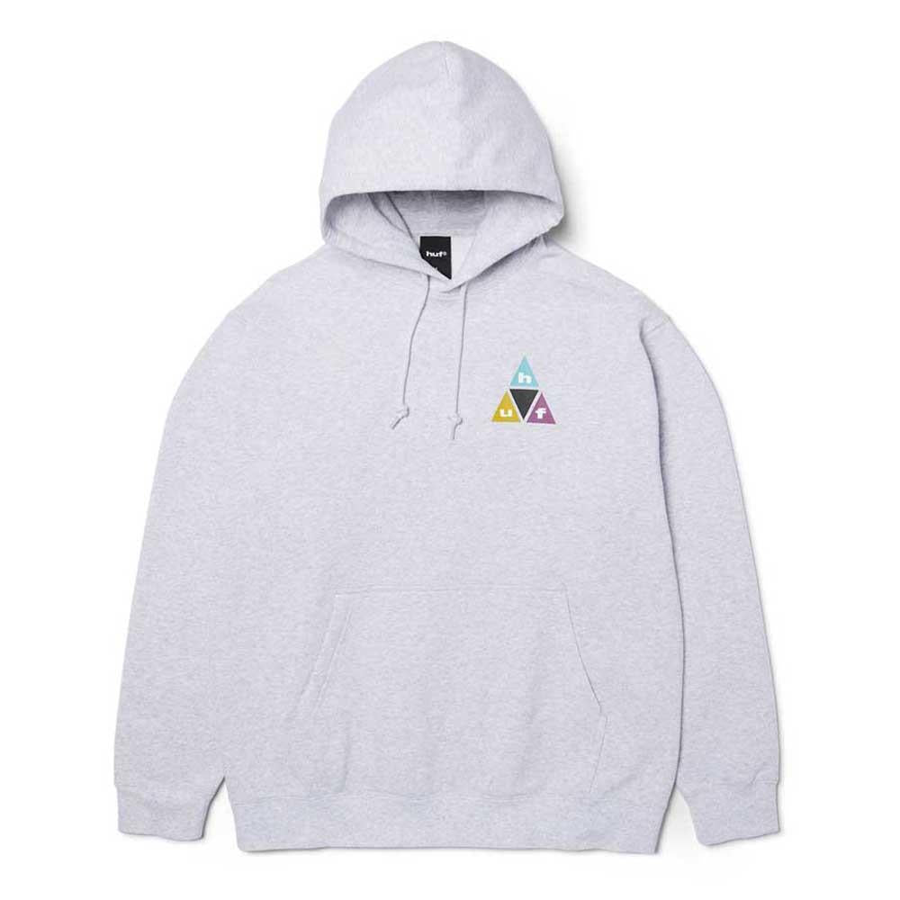 Huf Prism Triple Triangle Pullover Hooded Sweatshirt Heather Grey