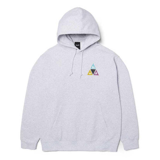 Huf Prism Triple Triangle Pullover Hooded Sweatshirt Heather Grey