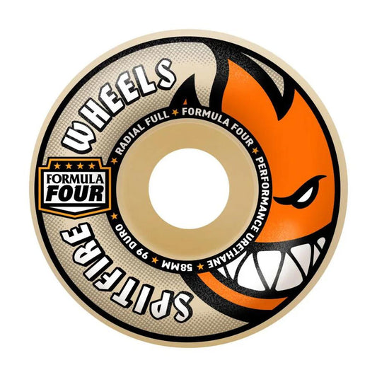Spitfire Skateboard Wheels Formula Four Radial Full Natural 58mm