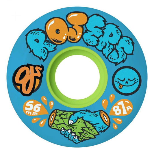 OJ Soft Skateboard Wheels Rojers Keyframe 87a Blue 56mm