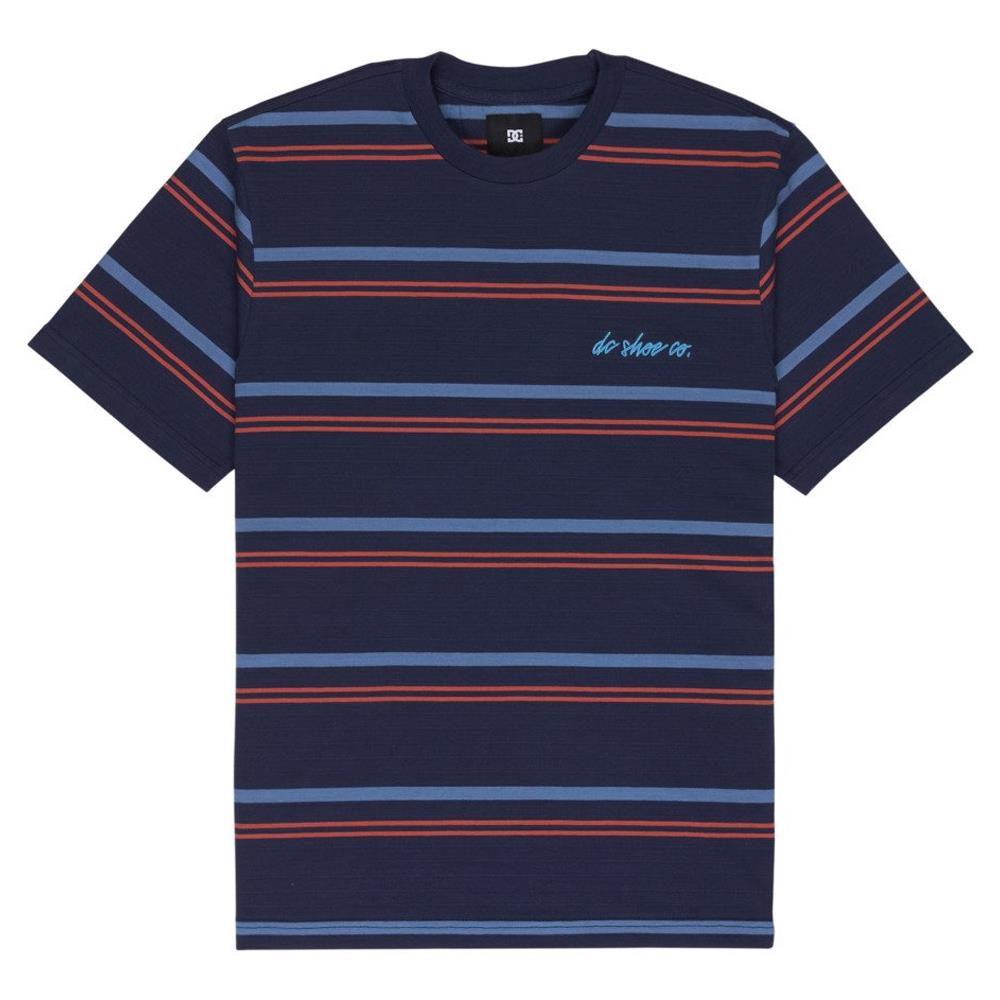 DC Shoe Co Sheriff Stripe Short Sleeve T-Shirt Blue Black Iris
