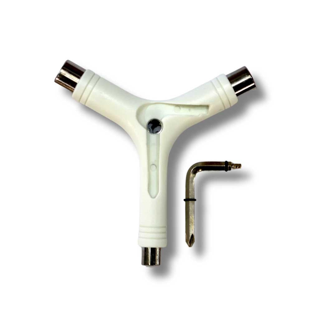 G-Tool Y Skateboard Tool with Axle Rethreader White