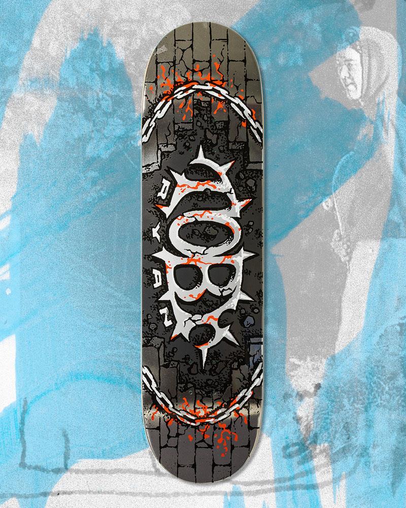 Real New Pro Pro Toby Ryan Oval Skateboard Deck Silver 8.38"