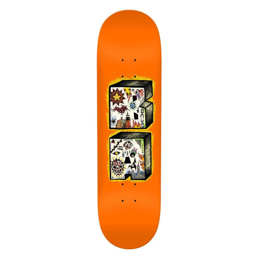 Antihero Skateboard Deck B.A. Stacked Orange 8.75"