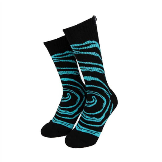 Santa Cruz Winkowski  Vertigo 2 Pack Tie Dye and Black Swirls Socks UK 7-11