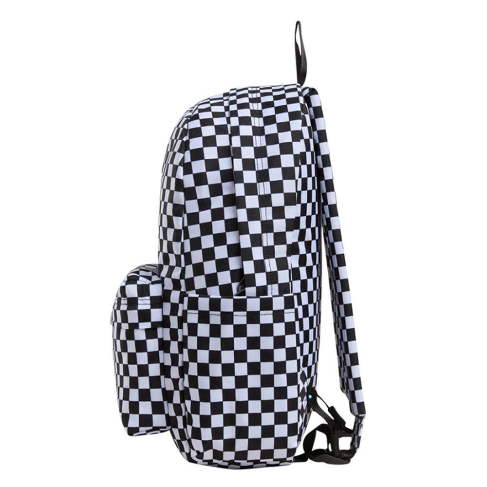 Vans Old Skool Grom YOUTH Check Backpack Checkerboard Black White