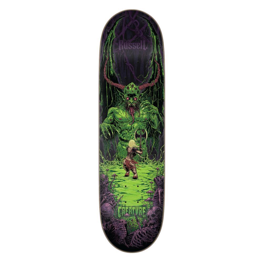Creature Russell Swamp Pro Green Purple Skateboard Deck 8.6"