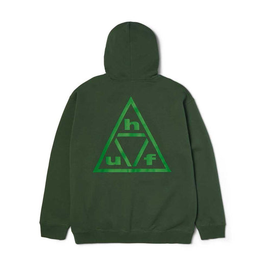 Huf Triple Triangle Pullover Hooded Sweatshirt Forest Green Green