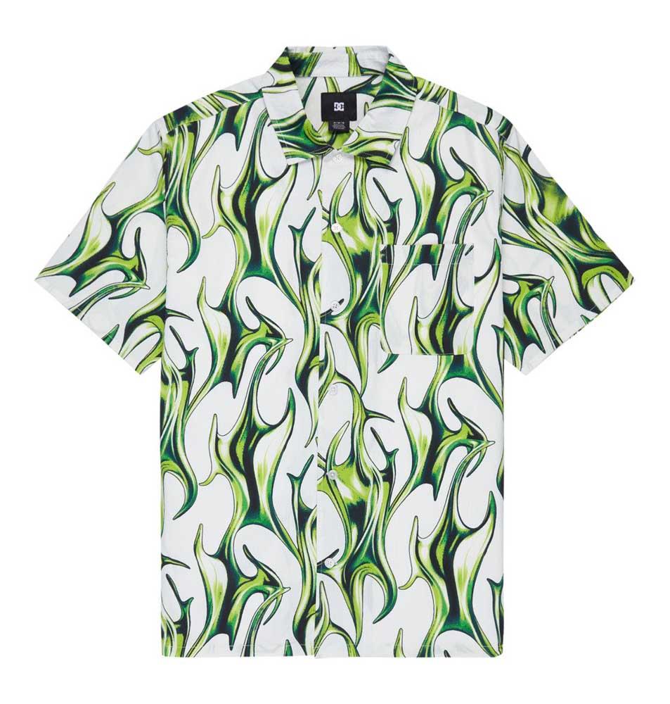 DC Full On Resort Shirt Liquid Fuego White