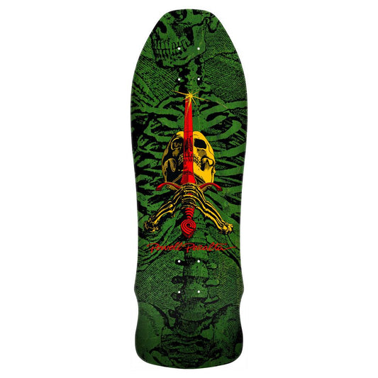 Powell-Peralta™ Skull & Sword '11' Geegah Green Stain Skateboard Deck 9.75"