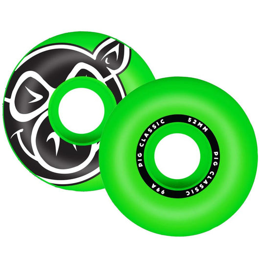 Pig Wheels Classic Skateboard Wheels Green 52mm 99A