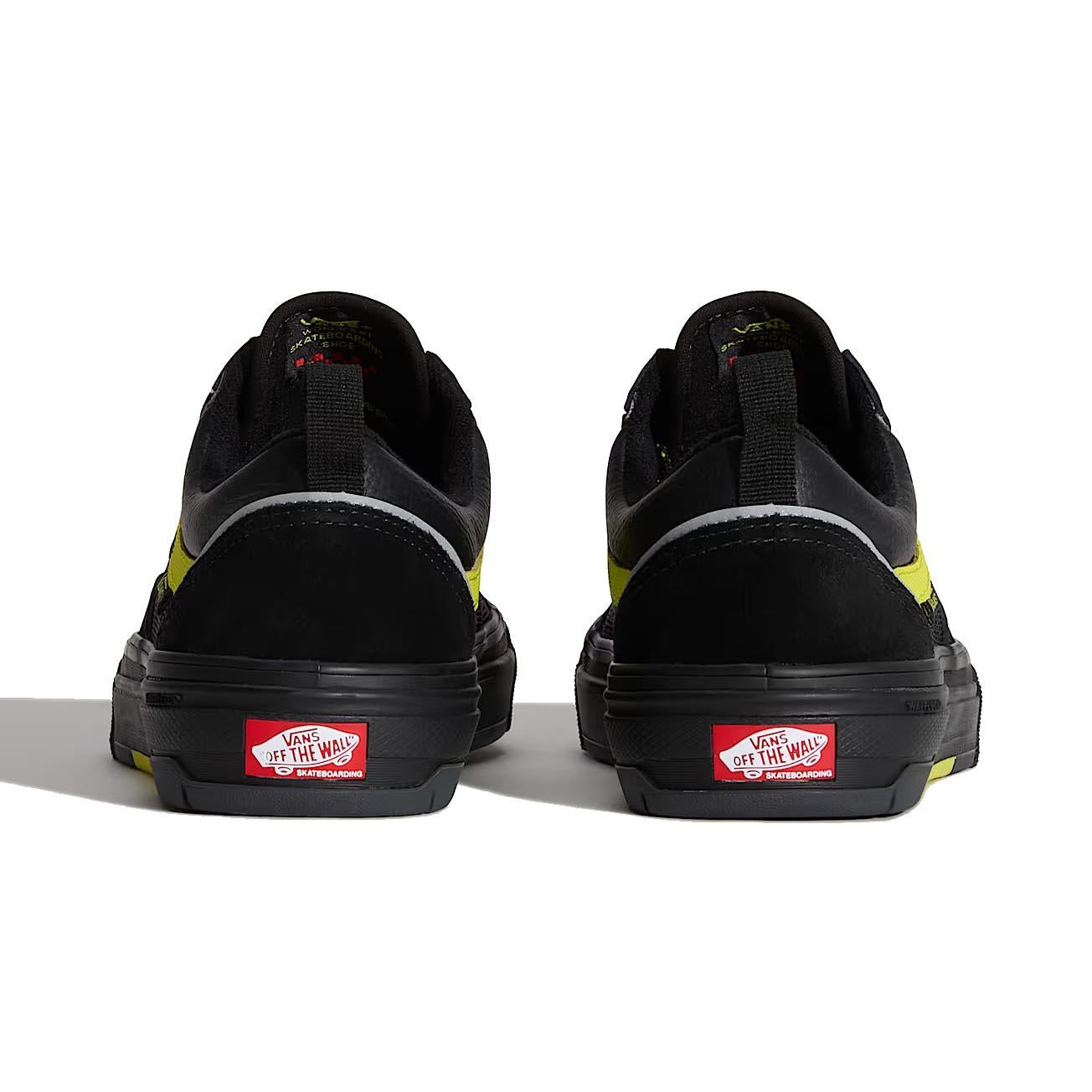 Vans Skate Old Skool Wafflecup Skate Shoes Reflective Black Lime