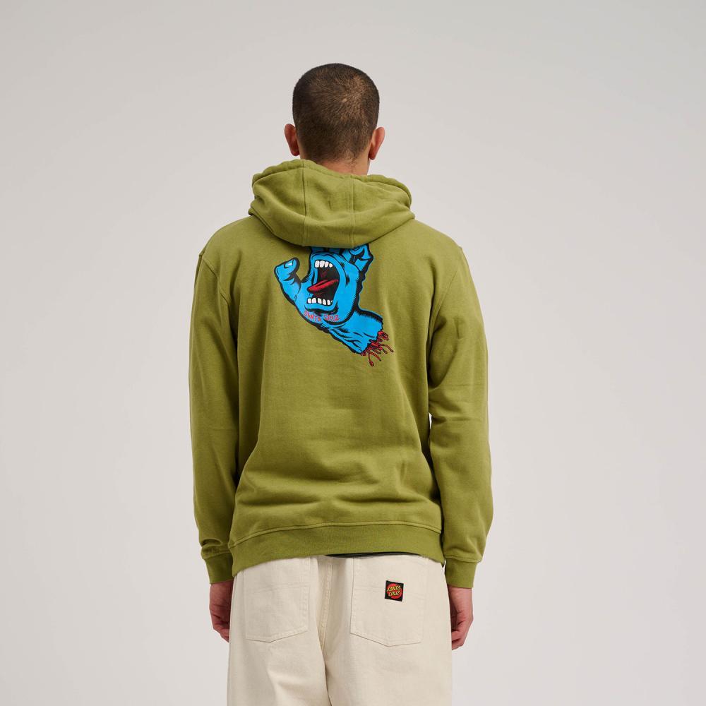 Santa Cruz Screaming Hand Chest Hooded Sweatshirt Iguana