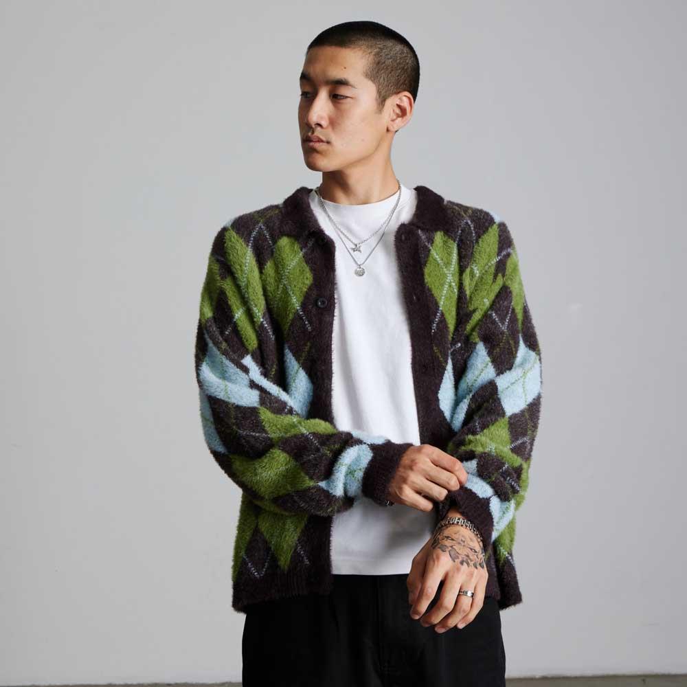 Huf Cooper Mohair Sweater Dark Brown