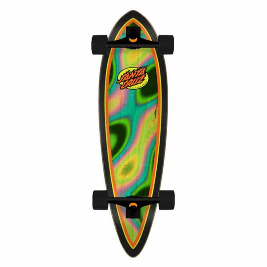 Santa Cruzer Complete Skateboard Oval Flame Lava Dot Multi 9.2"