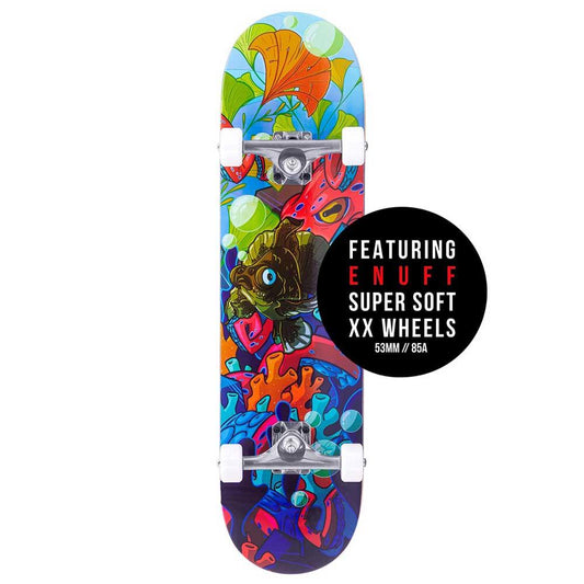 Enuff Lost at Sea Goldfish Complete Skateboard Super Soft 85A Wheels 8"