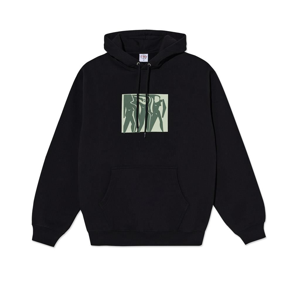Polar Skateboards Dave Hooded Sweatshirt Cut Outs Black