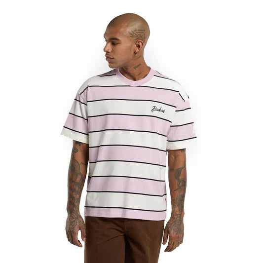 Dickies Short Sleeve Embroidery Stripe T-Shirt Ecru