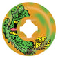 Slime Balls Skateboard Wheels Face Melter Trip Balls 99a Green Orange Swirl 56mm