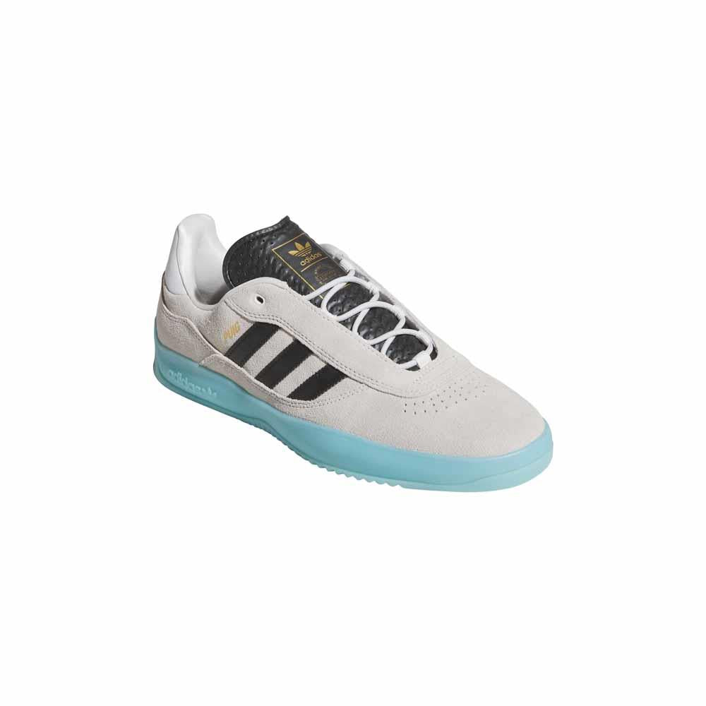 Adidas Skateboarding Puig Crystal White Core Black Light Aqua Skate Shoes