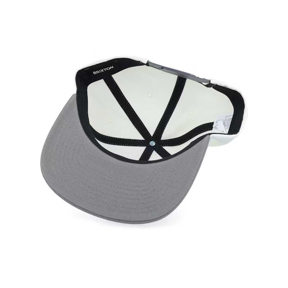 Brixton OATH III Snapback Cap Charcoal Off White One Size