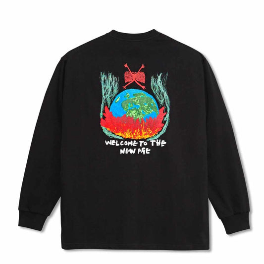Polar Skateboards Welcome To The New Age Long T-Shirt Black