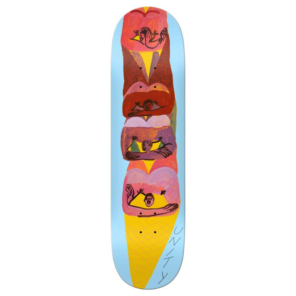 Unity Skateboard Deck Ice Cream Cone Multi Colour 8.06"