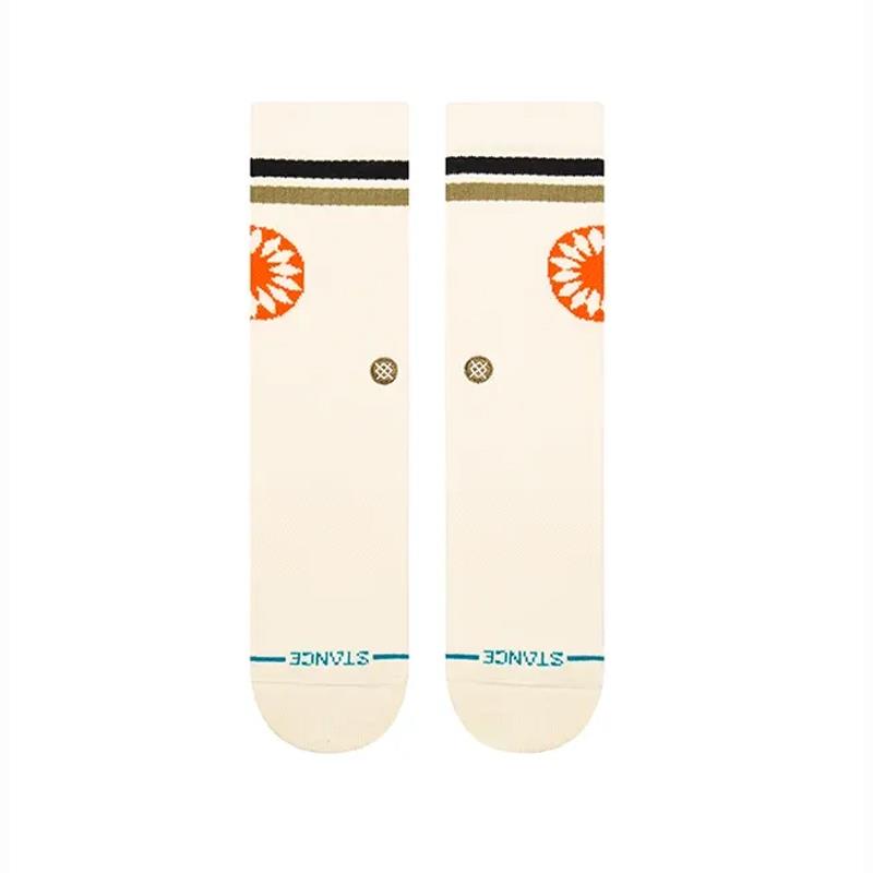 Stance Socks Sun Dial Crew Cream Large UK7 to UK11