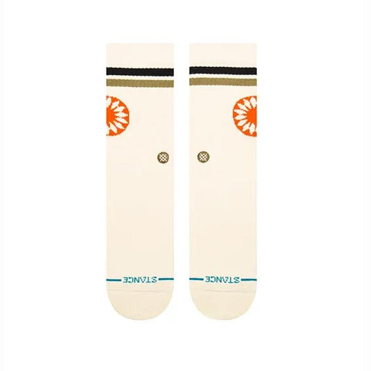 Stance Socks Sun Dial Crew Cream Large UK7 to UK11