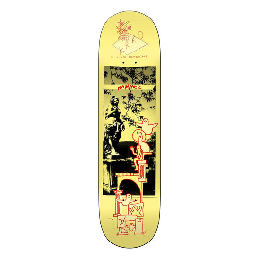 Krooked Narvaez Sculpture Garden Skateboard Deck Yellow 8.38"