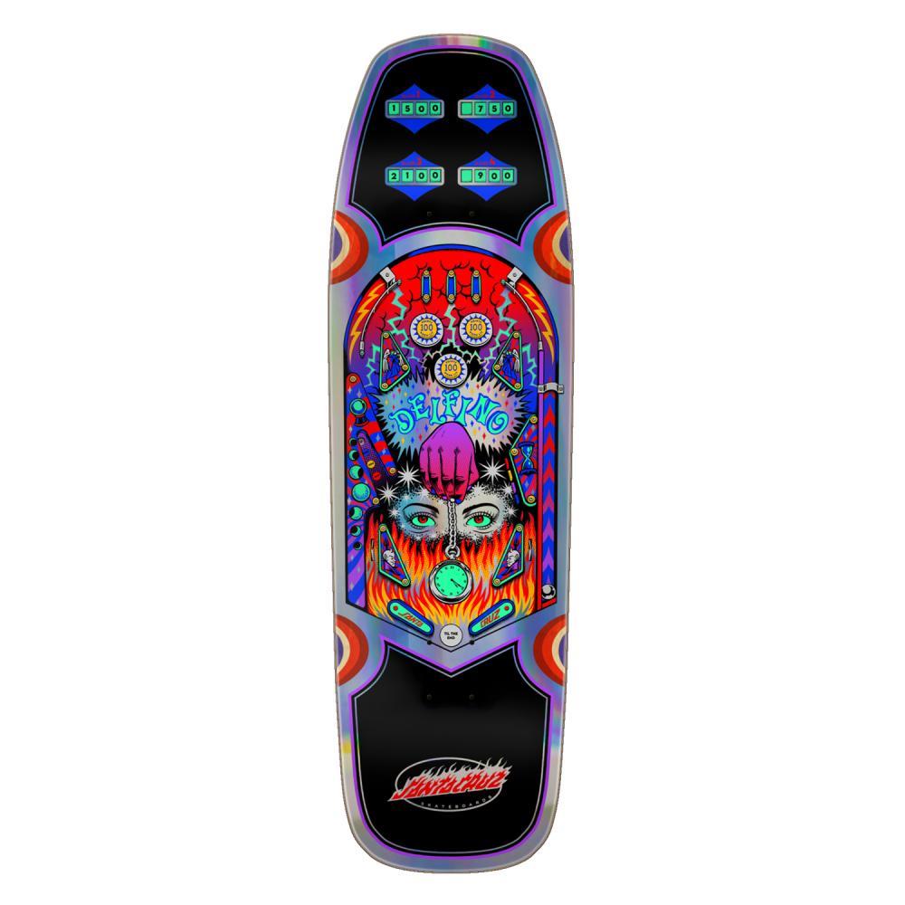 Santa Cruz Skateboard Deck Delfino Pinball Shaped Multi 9.14"