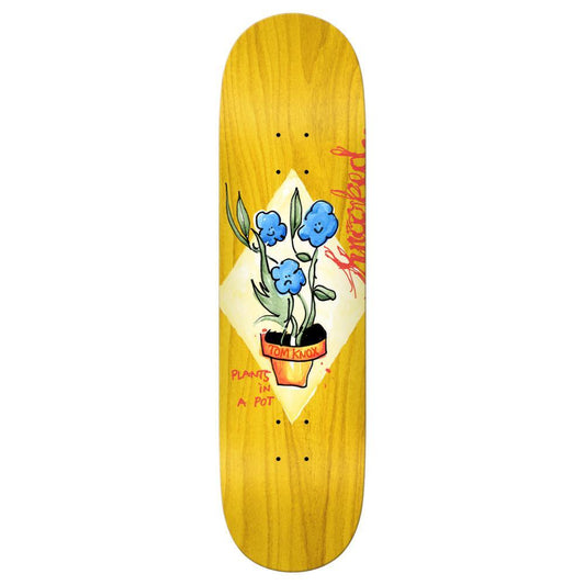 Krooked Pro Skateboard Deck Knox Blue Flower Assorted Stains8.5"