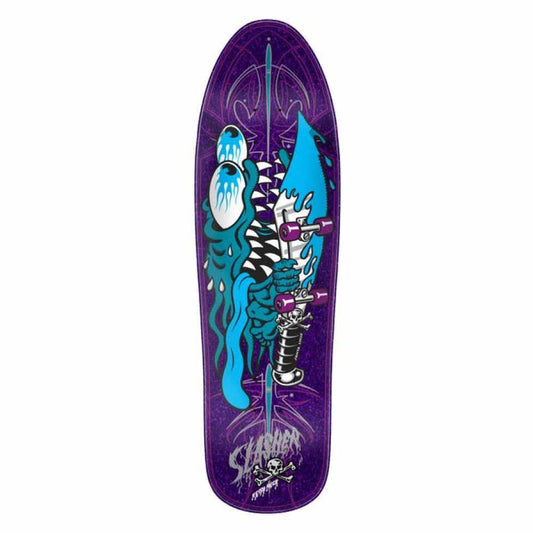 Santa Cruz Skateboard Deck Meek Pinstripe Slasher Shaped Purple/Blue 9.23"