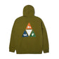 Huf Prism TT Pullover Hooded Sweatshirt Olive Green