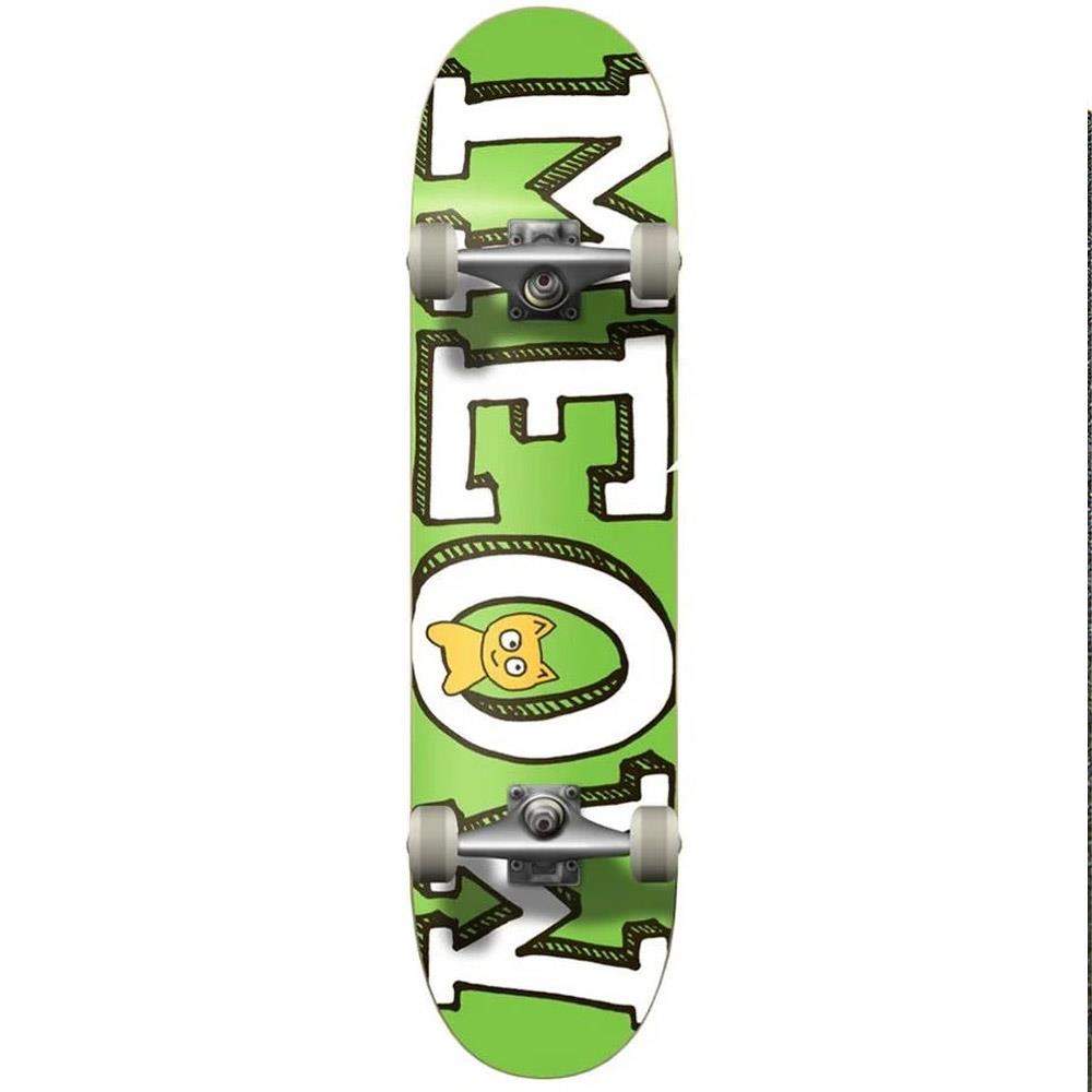 Meow Logo Factory Complete Skateboard Green 7.75"