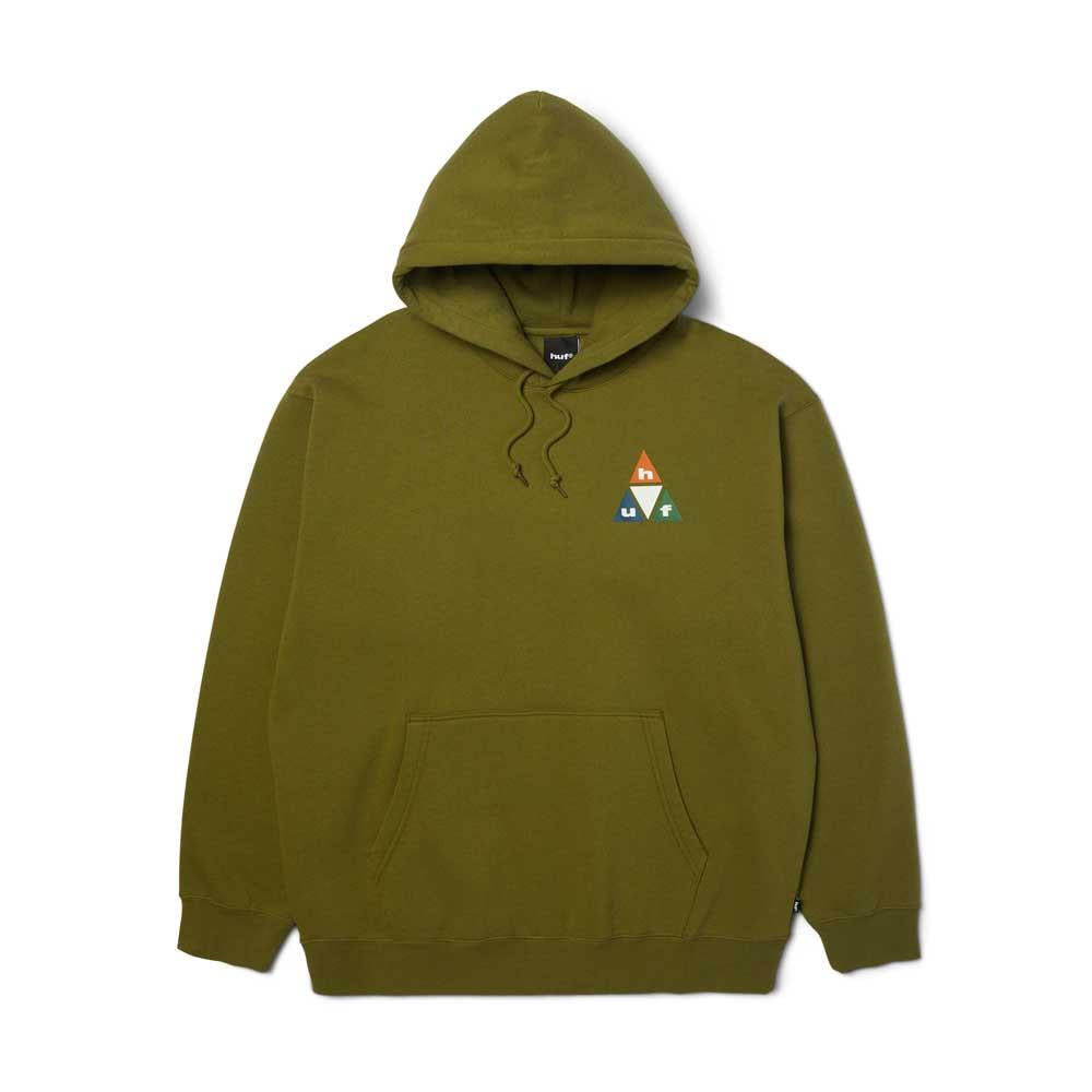 Huf Prism TT Pullover Hooded Sweatshirt Olive Green