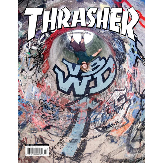 Thrasher Magazine February 2026 Issue 547 Upside Down Simon Bannerot Cover