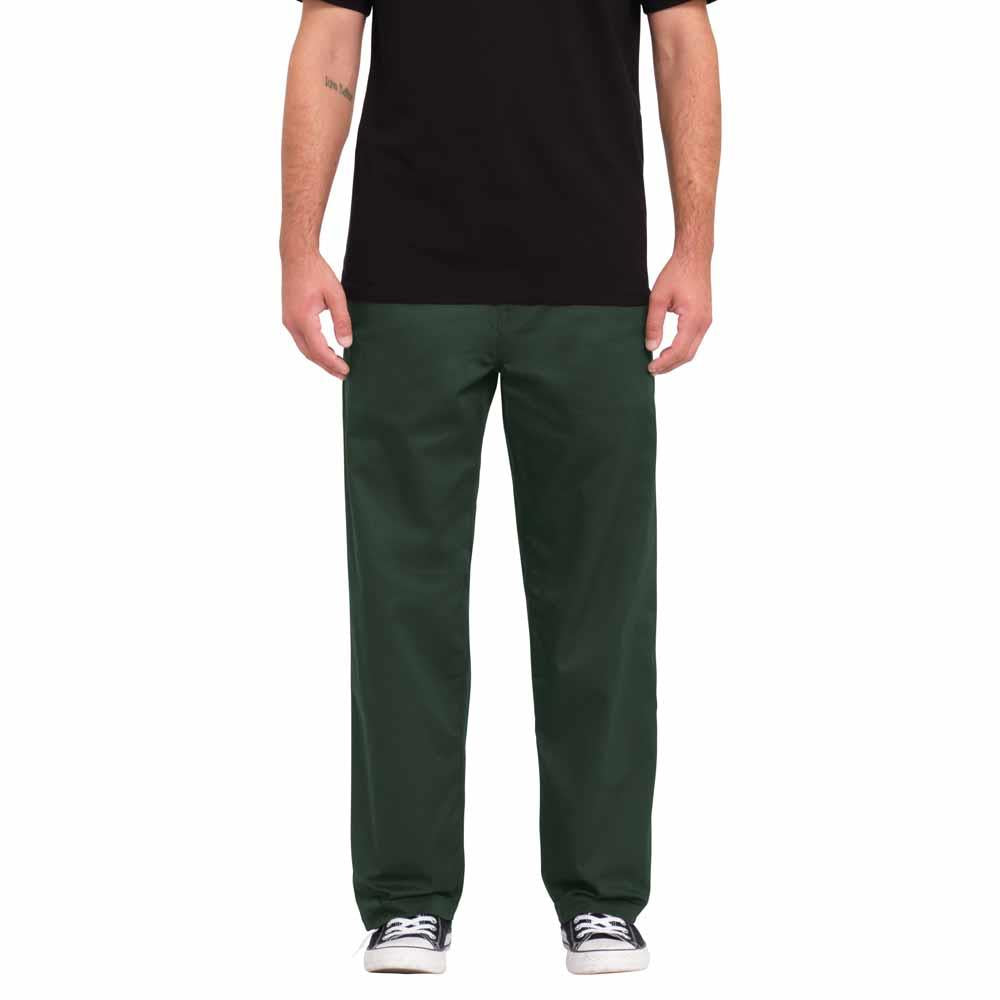 Volcom Fricken Loose Tapered Cord Trousers Squadron Green