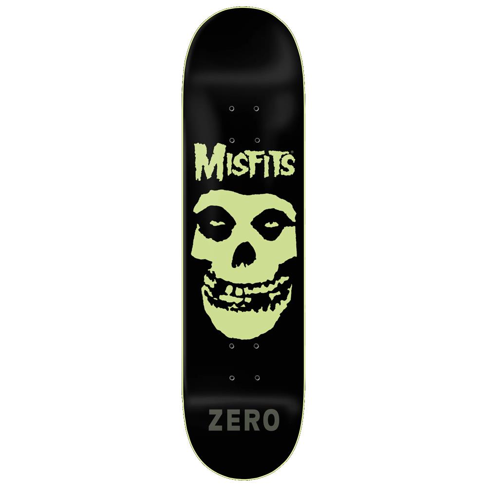 Zero X Misfits Fiend Skull Glow In The Dark Sateboard Deck 8.5"