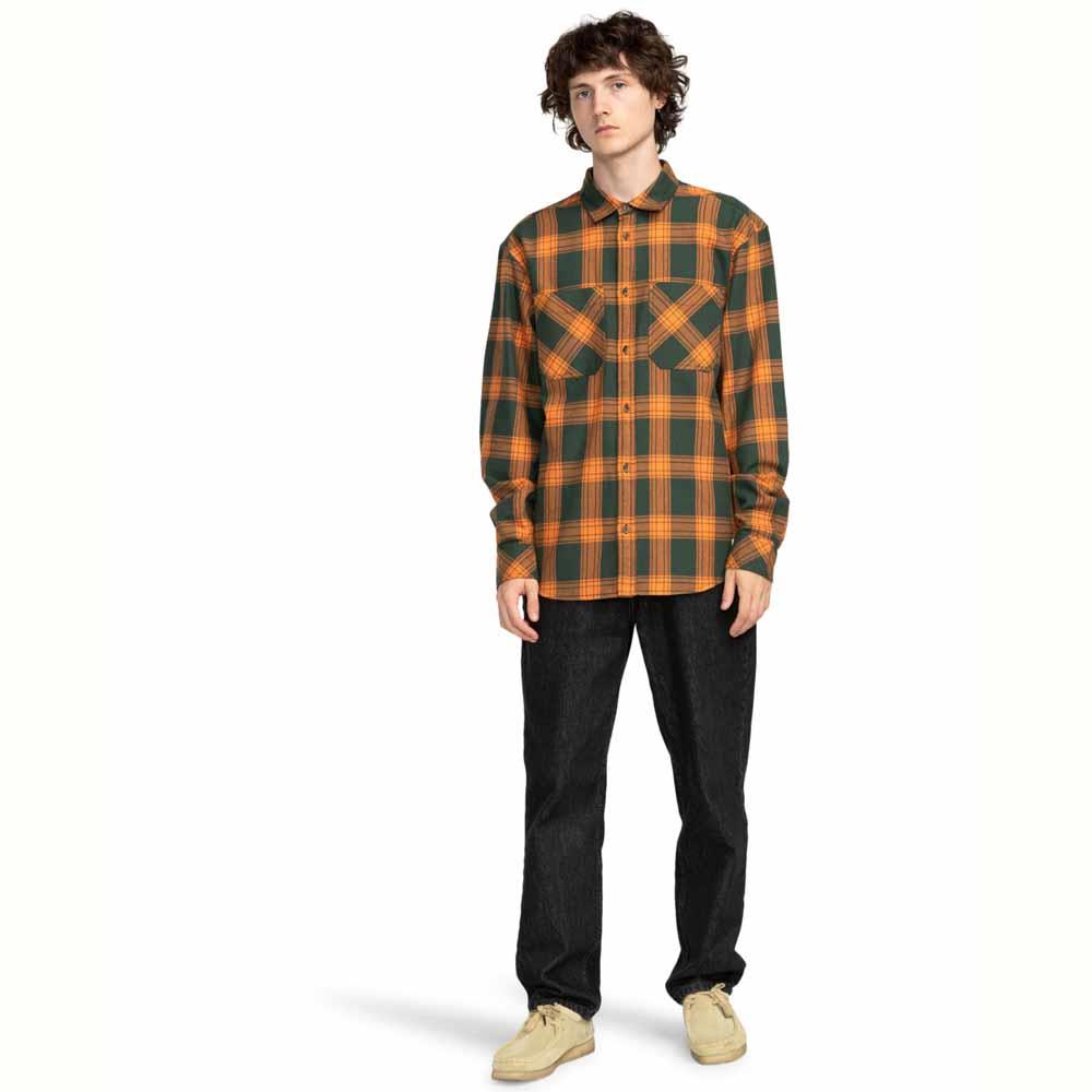 Element Skateboards Compass Long Sleeve Shirt Forest Chedder Plaid