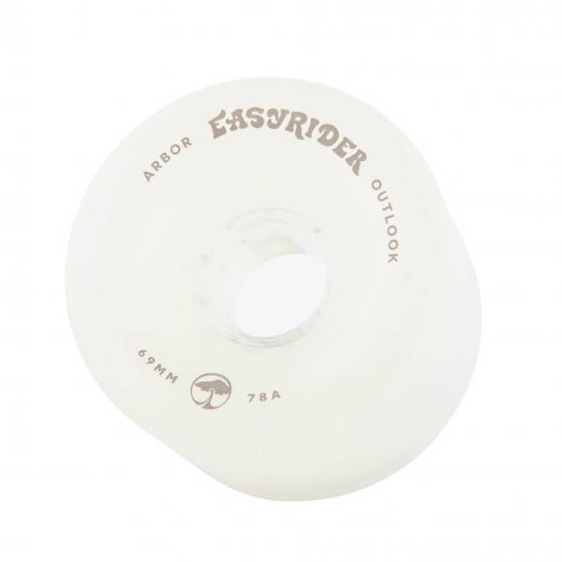Arbor Easyrider Skateboard Wheels Outlook 78a Ghost White 69mm