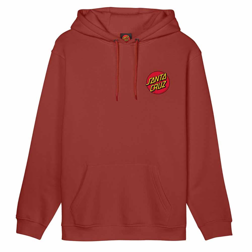 Santa Cruz Hooded Sweatshirt Classic Dot Chest Dark Rust