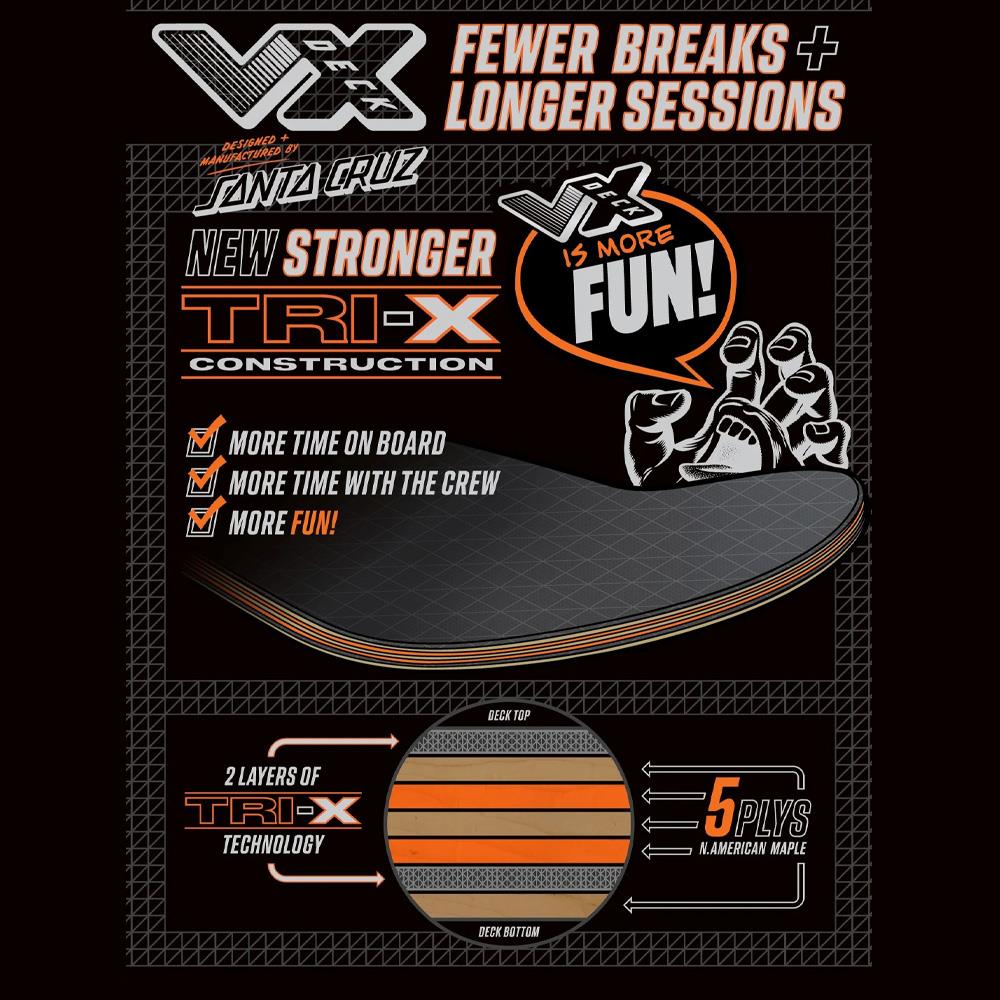 Creature VX Skateboard Deck Worthington Skullburn VX Black Green 8.6"