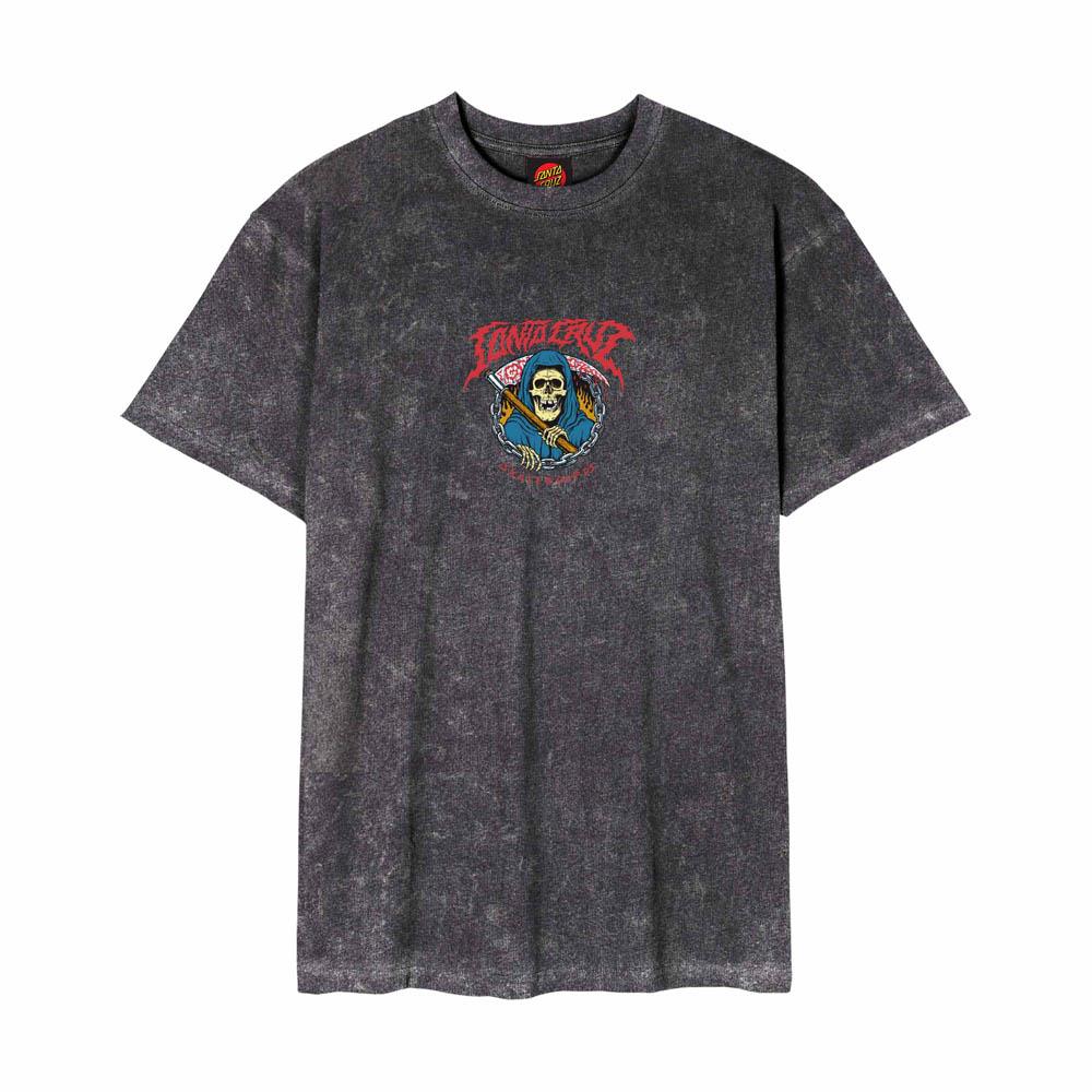 Santa Cruz Out Of Time Front T-Shirt Black Acid Wash