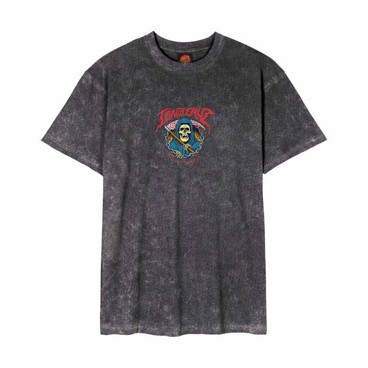 Santa Cruz Out Of Time Front T-Shirt Black Acid Wash
